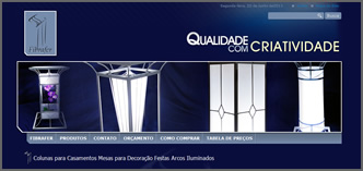 Fibrafer - Colunas para Casamentos - Mesas para Decora&ccedil;&atilde;o de Festas - Arcos Iluminados