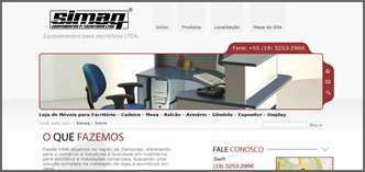 Simaq Campinas - Loja de M&oacute;veis para Escrit&oacute;rio - Cadeira - Mesa - Balc&atilde;o - Arm&aacute;rio - G&ocirc;ndola - Expositor - Display