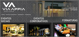 Via Appia - Festas - Eventos Corporativos - Casamentos - Formaturas - Sal&atilde;o para Festas - Campinas/Valinhos